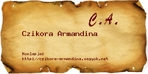 Czikora Armandina névjegykártya